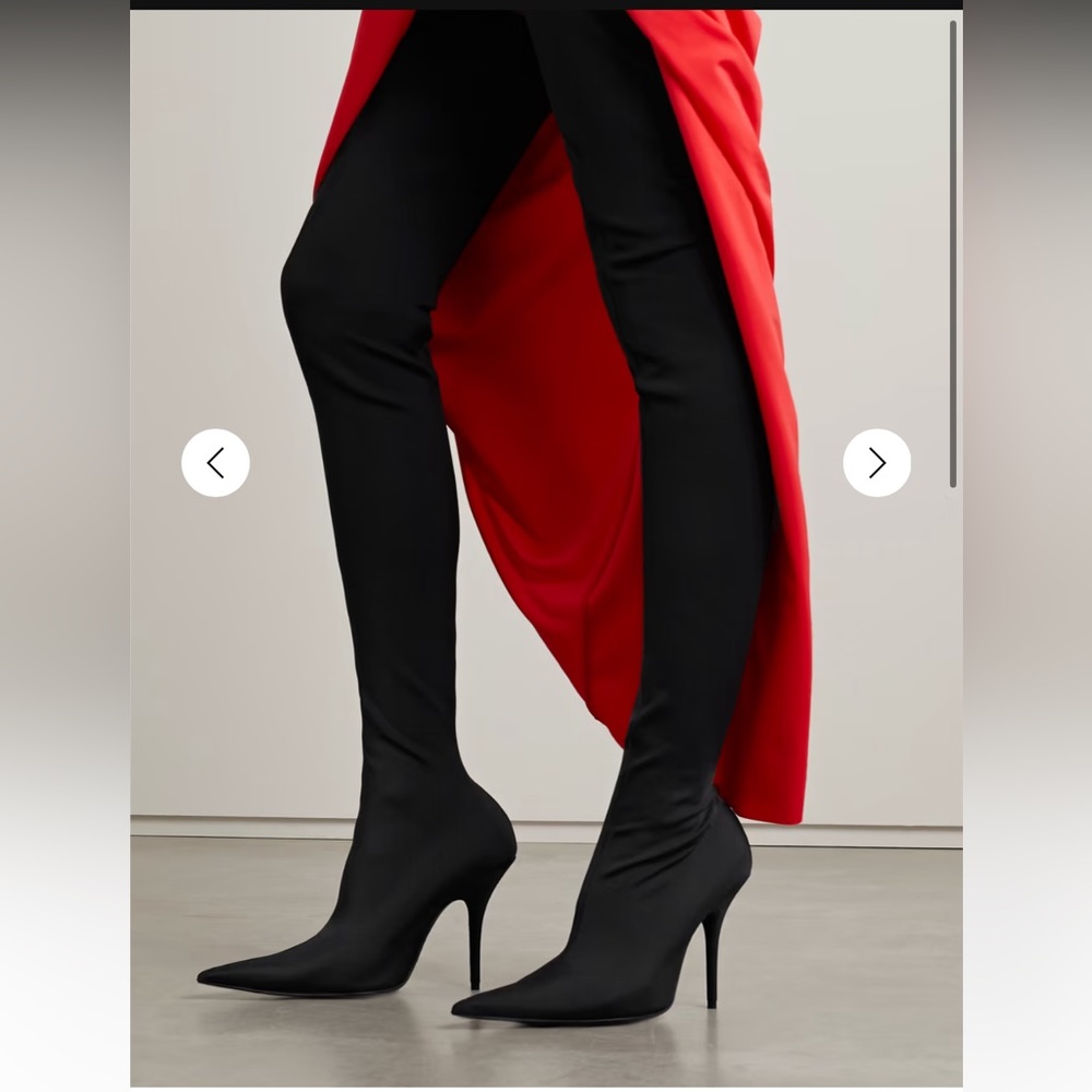 Balenciaga Knife stretch-knit over the knee boots-New! Size 6/IT36-Black
